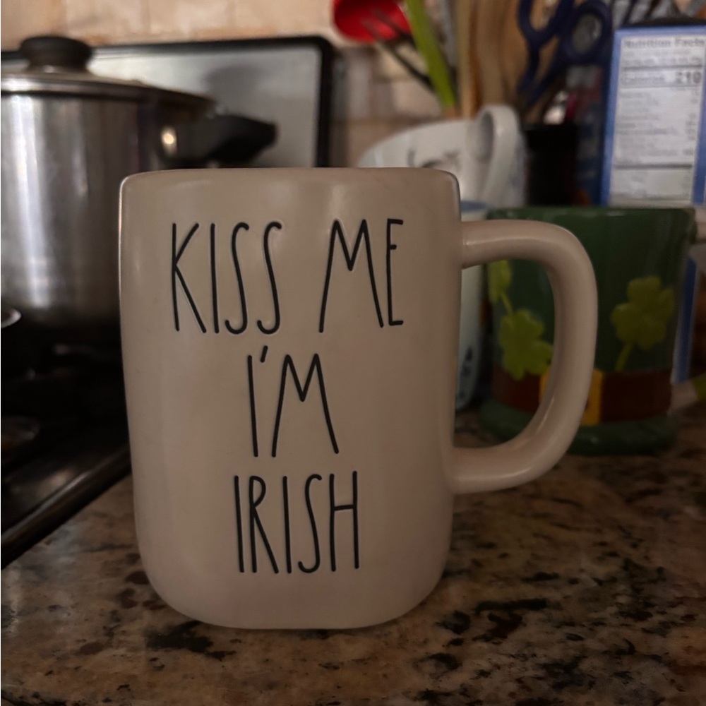 Rae Dunn Cream Mug - Kiss Me I'm Irish